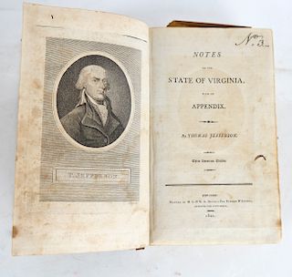 Thomas Jefferson Notes on Virginia 1801 Map 3rd Ed