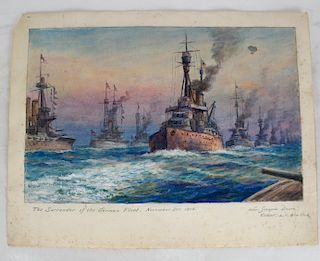 William Steeple DVIS: Gouache, German Fleet