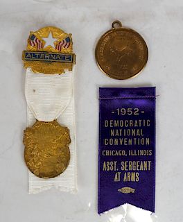 1952 + 1960 Democratic National Convention Badges