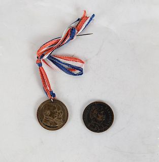 Winfield S. Hancock Pair Medalets, 1880