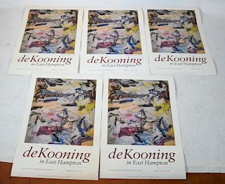 Willem de Kooning: Five Signed Exhibition Posters