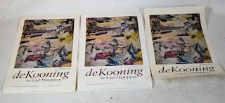Willem de Kooning: Three Signed Exhibition Poster