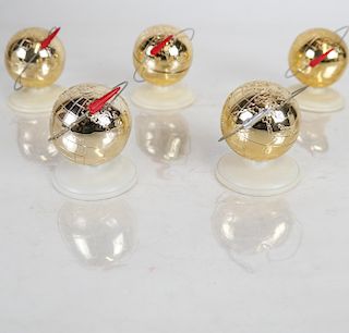 Five Vintage Soviet Vostok Souvenir Globes