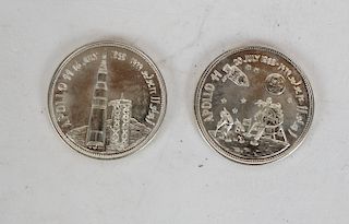 Two Silver Yemen Apollo 11 Proof Coins