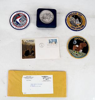 Two Apollo Woven Patches; Medal; Goddard, Decals