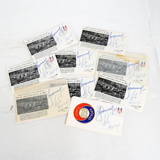Group of 9 Cosmonaut-Signed Apollo-Soyuz Postcards