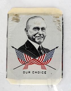 Unlisted Calvin Coolidge "Our Choice" Silk Ribbon