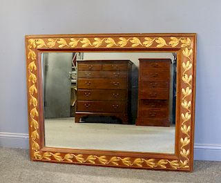 Gilt Decorated Crocus Mirror.