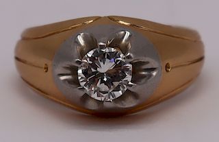 JEWELRY. Bi-Color 18kt Gold and Diamond Ring.