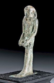 Egyptian Bronze Striding Pharaoh w/ Offering, ex-Mitry