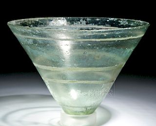 Gorgeous Hellenistic Greek Glass Mastos / Conical Bowl