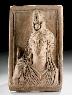 Important Roman Isis Relief Tile