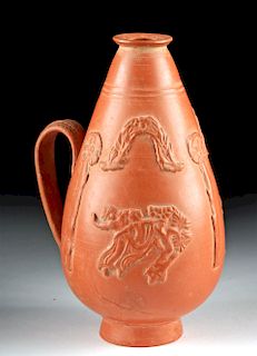 Roman Terra Sigilata Pottery Bottle - Applique Myths