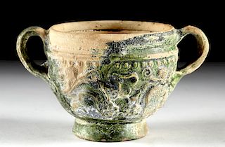 Roman Green Glazed Pottery Vessel, ex-Royal Athena