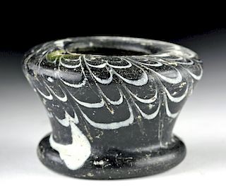 Rare 12th C. Islamic Ink Well - Marbled Glass
