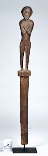 Early 20th C. Ifugao Wood Guardian Figure - 45" Tall