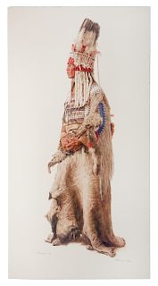 James Bama
(American, b. 1926)
Blackfoot Ceremonial Headdress