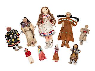 Collection of Plains and Southwest Dolls
sizes range from 6 to 16 inches