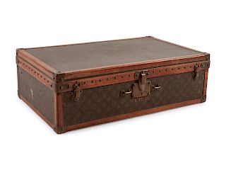 Vintage Brown Louis Vuitton Suitcase
height 8 1/2 x width 27 3/4 x depth 17 1/4 inches