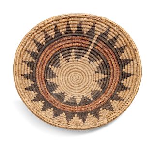 Navajo Wedding Basket
height 5 x diameter 15 1/2 inches