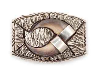 E. Piaso
Sterling Silver Belt Buckle with Bear Claws