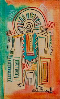 Helen Hardin (Tsasah-wee-eh)(Santa Clara Pueblo, 1943-1989)Kokopelli Figure