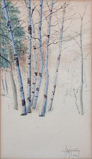 Harry B. Wagoner
(American, 1889-1950)
Aspens in Winter, 1912