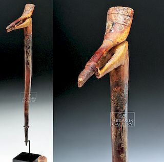 Pre-Columbian Paracas Camelid Bone Scepter - Shaman