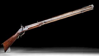 19th C. Pennsylvania Steel & Maple Percussion Rifle