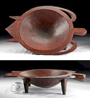Rare 19th C. Fijian Ironwood Kava Bowl - Turtle Form