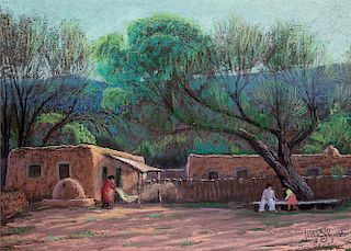Will Shuster, Pueblo Afternoon, San Ildefonso