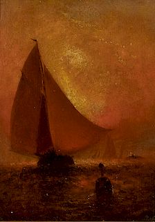 Charles Henry Gifford, Sailboat at Sunset