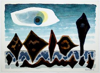 Emil Bisttram, Dance of the Sea Urchins, 1958