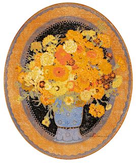 Gustave Baumann, Oval Floral (Marigolds), 1916