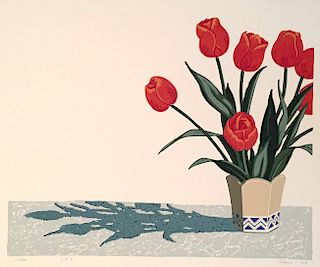 Phyllis Sloane, Tulips, Color Trial Proof