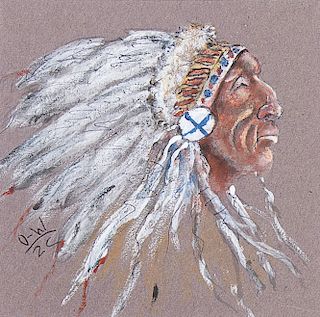 Olaf Wieghorst, Indian Chief