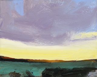 Eric Aho, Untitled (Yellow Sky with Clouds)