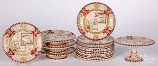 Twelve Ashworth porcelain dinner plates