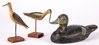 Carved and painted duck decoy