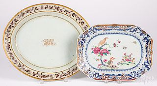 Two Chinese export porcelain platters