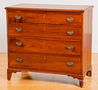 Federal walnut chest of drawers