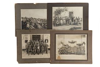 Oficiales y soldados de la Revolución Mexicana. México, principios del Siglo XX. Fotografías, 20 x 25 cm. Montadas sobre cartón. Pzas: