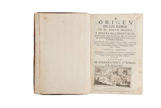 García, Gregorio. Origen de los Indios de el Nuevo Mundo e Indias Occidentales... Madrid: Imprenta de Fransico. Martínez, 1729.