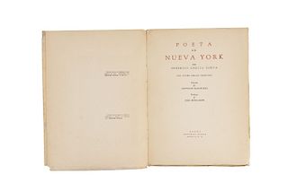 García Lorca, Federico. Poeta en Nueva York. México: Editorial Seneca, 1940.