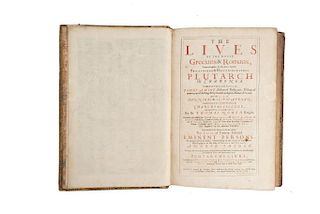 Cheronea, Plutarco de. The Lives of the Noble Grecians & Romans... London, 1657.