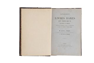 Catalogue de Livres Rares et Précieux. Manuscrits et Imprimés Principalement sur L'Amérique et sur les Langues du Monde... Paris, 1883.
