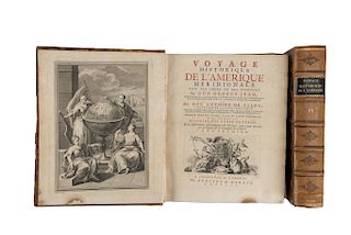 Ulloa, Antonio de. / Juan y Santacilia, Jorge. Voyage historique de l'Amérique Méridionale... Amsterdam & Liepzig, 1752. Pzas: 2.