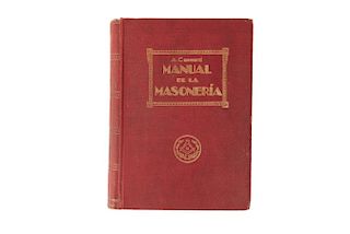 Cassard, Andrés. Manual de la Masonería. O Sea, El Tejador De Los Ritos Antiguo Escocés, Francés... Barcelona,1890. 4 láminas.