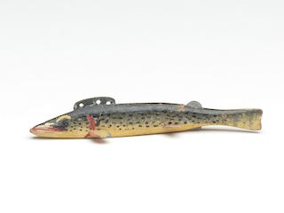 Pike fish decoy, Oscar Peterson, Cadillac, Michigan.