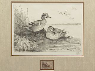 1939 Federal duck stamp print, Lynn Bogue Hunt.